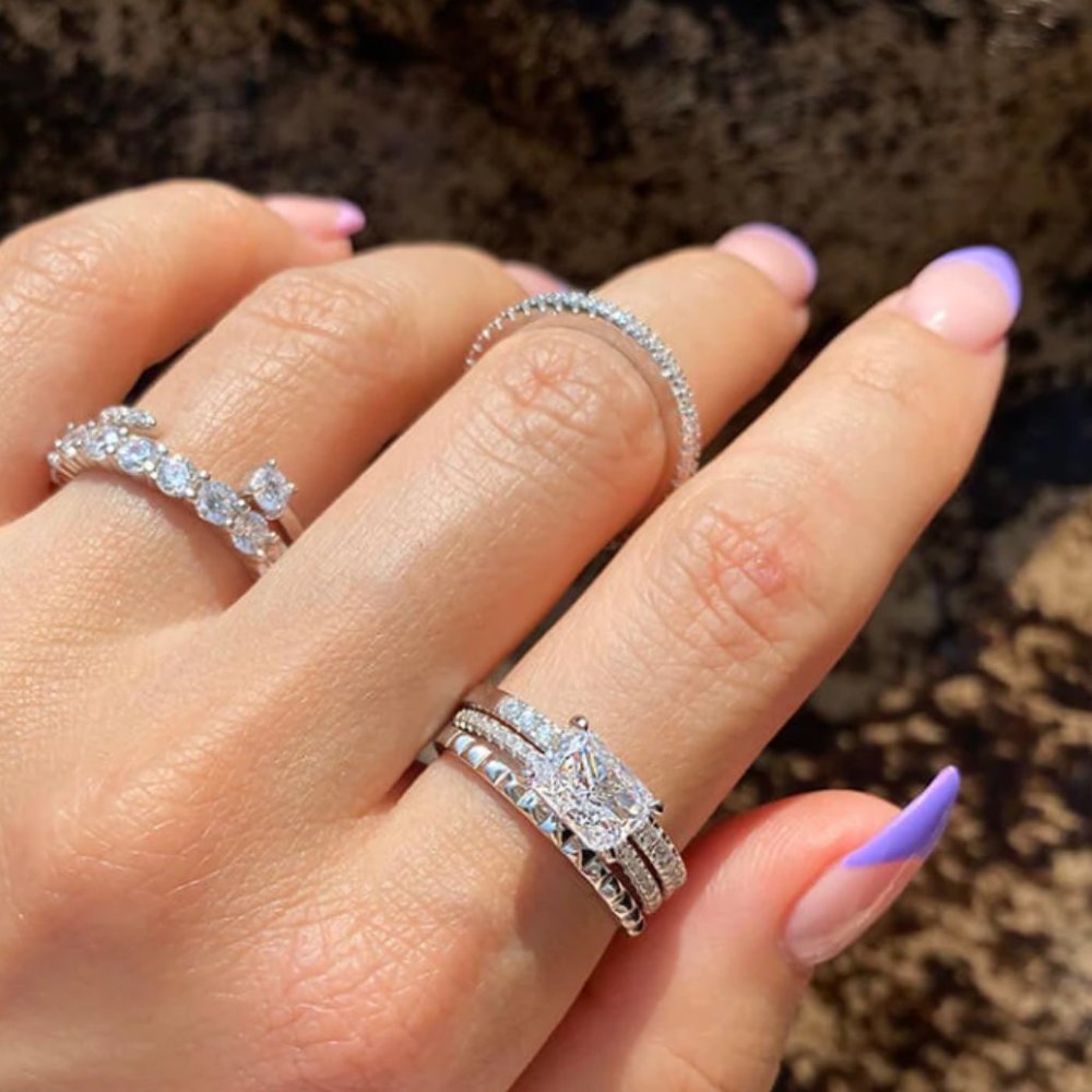 EAST WEST RADIANT PAVÉ RING - OBJKTS Jewelry - Picture 2 of 8